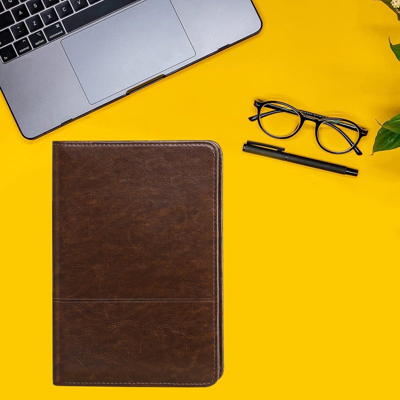 Gorbado Padfolio/Portfolio Binder, Mini Padfolio Portfolio Binder 5 x 8 Legal Writing Pad, A5 Document Organizer Folder for Men Women,Brown. - Image 5
